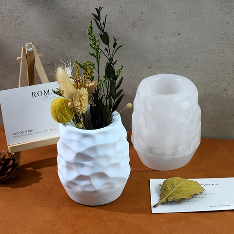 Stampo In Silicone Per Vaso A Nido D'Ape Per Colata Di Resina DIY Portapenne Geometrico Scatola Di Immagazzinaggio Artigianato