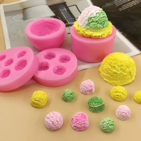 Silikonform Für Eiskugeln Lebensmittelecht Strukturierte Sphärische DIY Backwerkzeuge Für Schokoladenmousse Gips Kerzen Dekoration