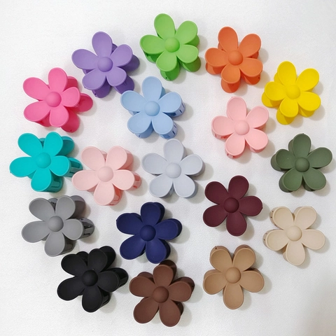 Molletta Per Capelli Fiore Plastica Opaca Forma Margherita Grande Fermaglio Antiscivolo Stile Coreano Accessorio Per Capelli Donna