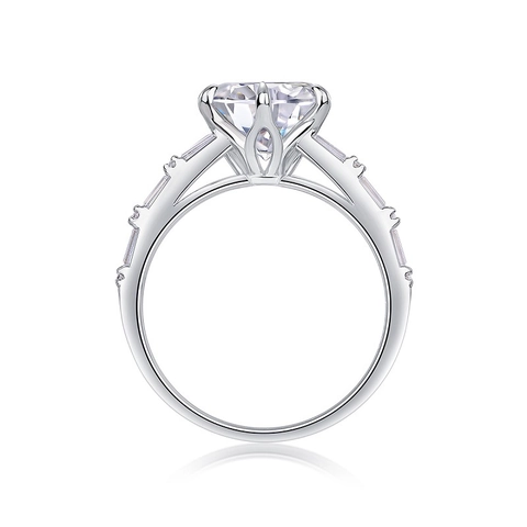 S925 Argent Sterling Moissanite Ensemble De Bagues Pour Femmes Luxe Taille Brillant Rond Empilable Mariage Bijoux