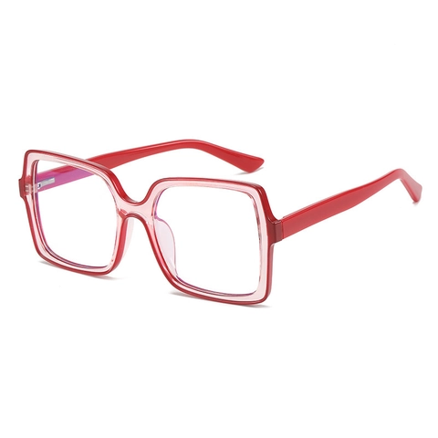 Oversized Vierkante Brilmontuur TR90 Metaal Anti Blauw Licht Mode Trend Transparante Glazen Voor Heren Dames