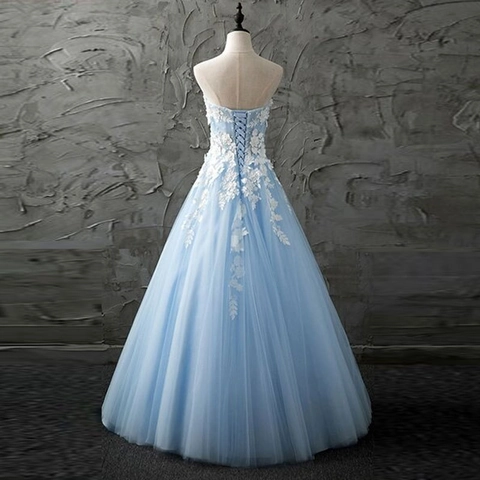Abito Da Sera Con Applique In Pizzo E Scollo A Cuore Senza Maniche Tulle Linea A Lunghezza Pavimento Vestito Da Ballo Matrimonio Donna