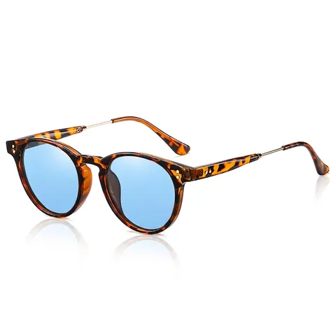 Occhiali Da Sole Polarizzati Rotondi Retrò Anti Luce Blu Protezione UV400 Montatura TR90 Leggera Uomo Donna