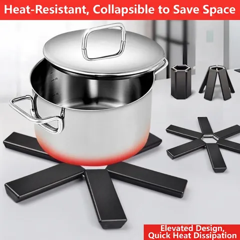 Sottopentola Pieghevole Tappetino Isolante Resistente Al Calore Plastica ABS Forma Stella Per Tavolo Da Cucina Antiscivolo