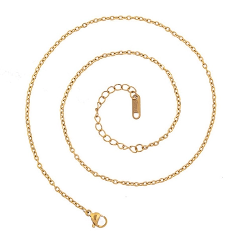 304 Stainless Steel Cross Chain Necklace Link Cable For DIY Jewelry Making With Lobster Clasp Vacuum Plated Unisex