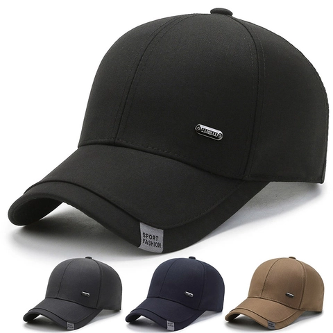 Sport Mode Baseball Cap Herren Sonnenschutz Outdoor Verstellbare Polyester Mütze Mit Metalldekor
