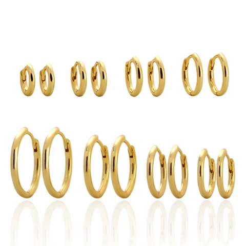 925 Sterlingsilber Creolen Für Damen Herren Einfache Minimalistische Kreis Ohr schnalle Polierte Geometrische Tägliche Mode Schmuck
