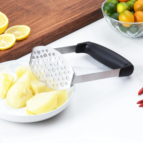 Potato Masher Manual Stainless Steel Ricer With Ergonomic TPR Handle Kitchen Food Tool For Fruit Vegetables Baby Food