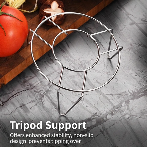 Support À Vapeur Rond En Acier Inoxydable Trépied Support De Casserole Grilles De Refroidissement Dessous De Plat Pour Cuisine