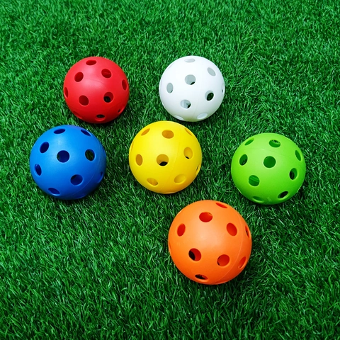 Palline Da Pickleball Plastica PE 26 Fori Allenamento Indoor Outdoor Esercizio Cavo Resistente Multicolore