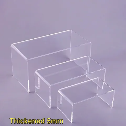 Acrylic Desktop Storage Rack Transparent U-Shaped Shelf For Kitchen Cabinet Office Multi-Purpose Space Saving Thickened Organizer