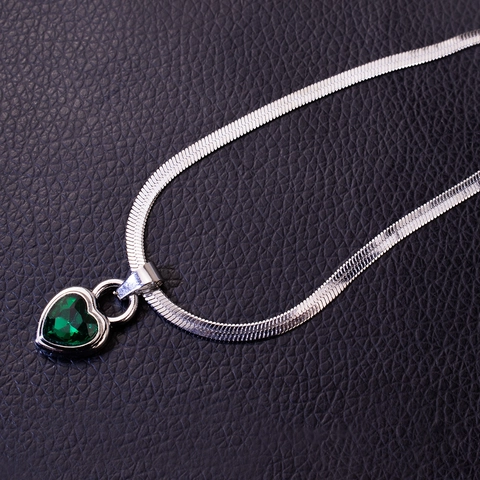 Collana Multistrato Con Ciondolo Cuore E Ragno Strass Verde Lega Metallo Gioielli Gotici Vintage Per Donna