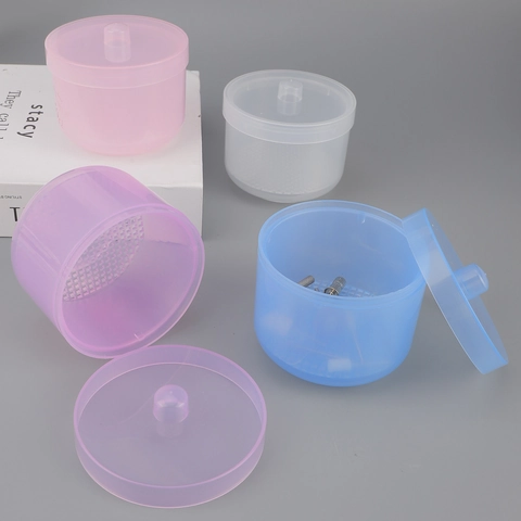 Scatola Per Pulizia Frese Unghie Plastica Traslucida Ciotola Per Ammollo Con Vassoio Di Drenaggio Disinfezione Portatile Per Manicure