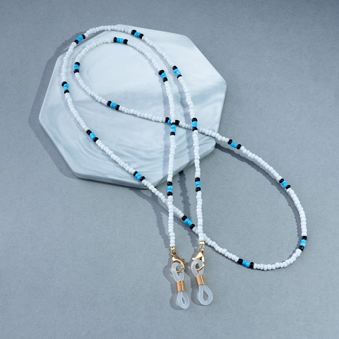Perlen-Brillenkette Acryl-Brillenband Anti-Verlust Sonnenbrillenband Mit Metall-Karabinerverschluss Und Silikonschlaufe Damen