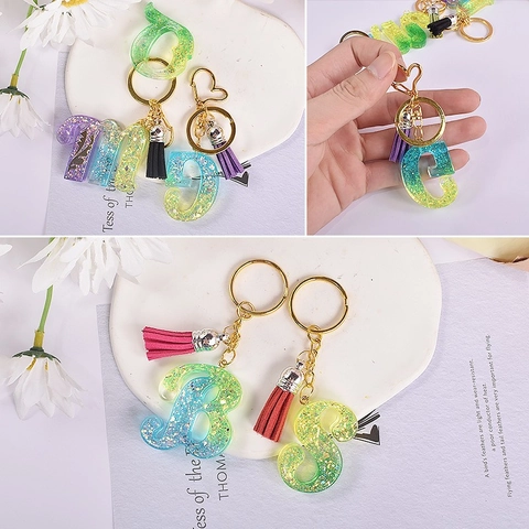 Siliconen Mal Alfabet Letters Cijfers DIY Hars Gieten Sieraden Maken Sleutelhanger Handwerk Gereedschap Flexibel