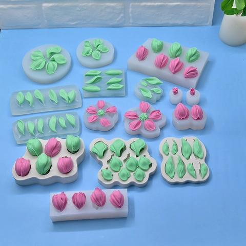 Flower Leaf Shape Silicone Mold DIY Baking Fondant Cake Decorating Tool Handmade Soap Resin Clay Crafting Novelty