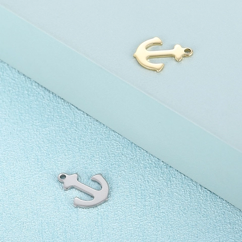 Anchor Pendants Stainless Steel Nautical Style Charms For DIY Necklace Bracelet Making Small Polished Jewelry Components