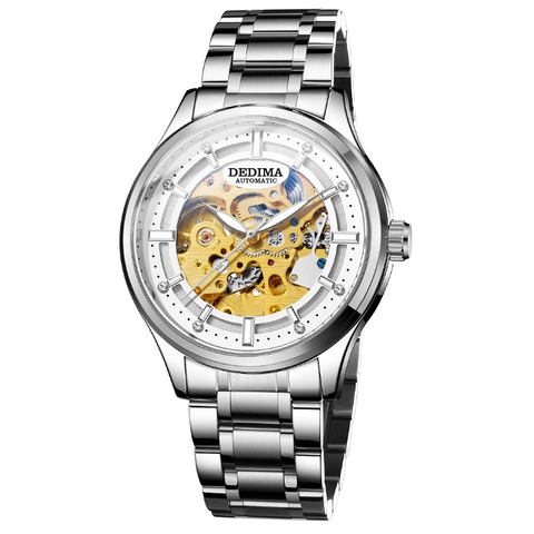 Men Automatic Mechanical Watch Skeleton Tourbillon Luminous Water Resistant Business Luxury Fashion