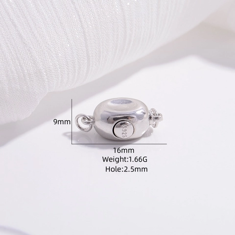 Cierre Conector De Collar Pulsera De Plata De Ley 925 Para Creación De Joyas DIY Forma De Haba Estrella Luna Celestial