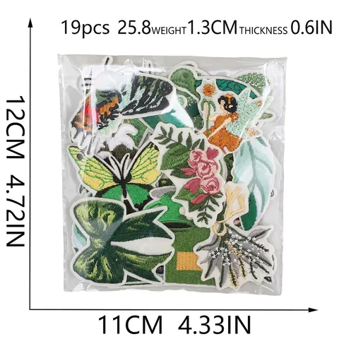 Toppe Ricamate Verdi Fata Animale Pianta Stirare Distintivi Abbigliamento Borsa DIY Decorazione Novità Applique
