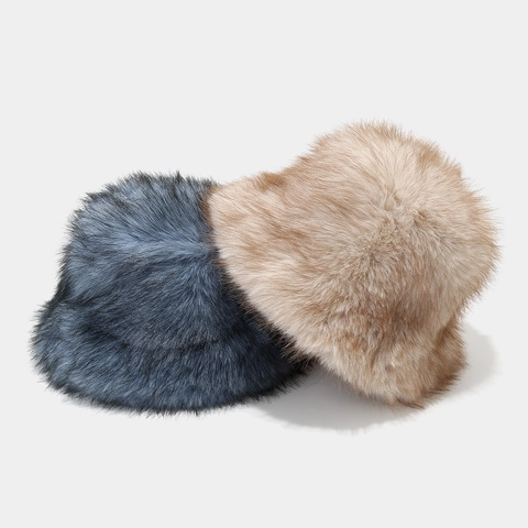 Cappello Da Pescatore In Pelliccia Sintetica Da Donna Peluche Lungo Soffice Inverno Caldo Antivento All Aperto Casual