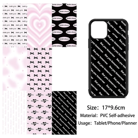 Dekorative Aufkleber PVC Matt Wasserdicht DIY Scrapbooking Journaling Material Für Handy Tablet Hüllen Ästhetik Vintage Y2K