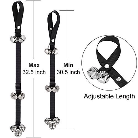 Timbre Para Perros Entrenamiento Para Ir Al Baño Correa Nailon Ajustable Con Campanas Hierro Inoxidable Colgante