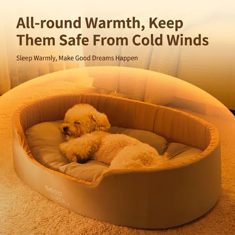 Washable Pet Bed Wraparound Dog Cat Nest High Resilience Memory Foam Breathable Indoor Comfort Cushion