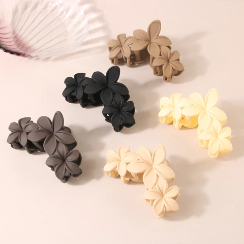 Molletta Per Capelli A Fiore Opaco Design 3 Petali Grande Antiscivolo Accessori Per Lo Styling Vintage Per Donne