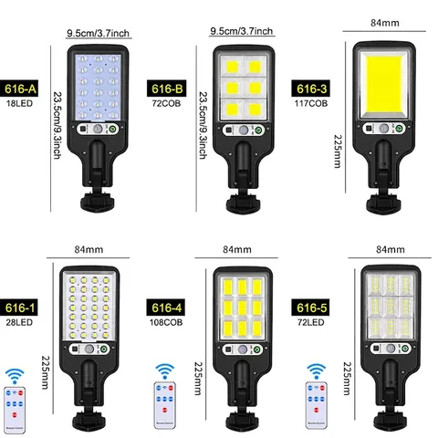Solar Motion Sensor Outdoor Light Waterproof PIR Induction Wall Lamp For Garden Street Garage Security Lighting ABS Plastic Remote Control