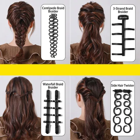 Kunststoff DIY Haarflecht Styling Tools Für Frauen Mädchen Kinder Centipede Fischgräten Französisch Zopf Zubehör