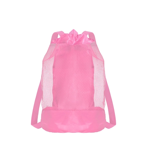 Bolsa de Playa de Malla Mochila con Cordón Ligero Viaje Natación Almacenamiento Tote Bolsa para Deportes al Aire Libre