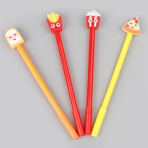 Penne Gel Cartoon Kawaii Cibo Frutta Decorazioni Silicone Scrittura Fluida Per Studenti Bambini Cancelleria Scuola Ufficio