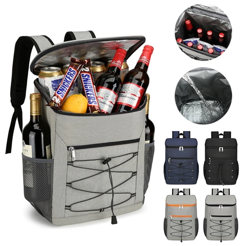 Insulated Cooler Backpack Large Capacity Waterproof Oxford Cloth Thermal Lunch Bag For Outdoor Picnic Camping Beach Hiking Men Women