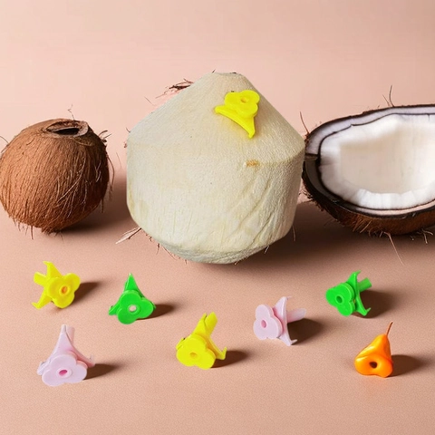 Coconut Opener Tool Plastic Manual Coconut Hole Drill Portable Flower Shape Reusable Fruit Opener Kitchen Accessory