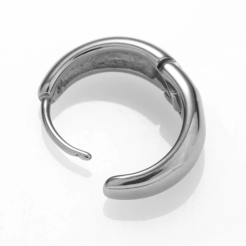 Pendientes De Aro De Acero Inoxidable Cuerda Trenzada Lisa Pendientes Huggie Plata Vintage Joyería Minimalista Hombres Mujeres