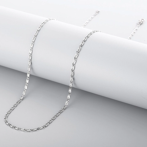 Minimalist 316L Stainless Steel Chain Necklace For Women Men Geometric Twisted Link Basic DIY Jewelry Accessory