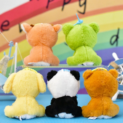 Kawaii Animal Transformation Plush Doll Pendant Soft Short Plush Cotton Doll Keychain For Bag Decoration Women Kids Gift
