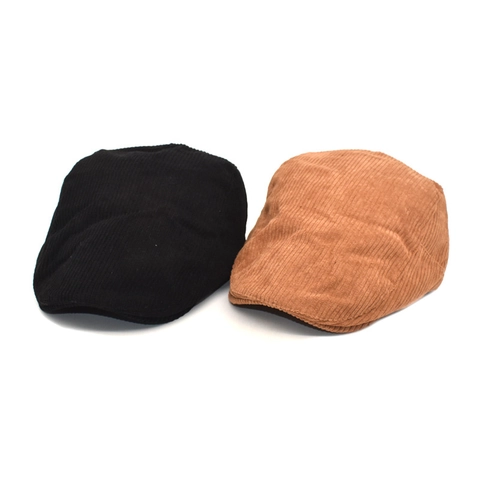 Berretto Piatto In Velluto A Coste Di Cotone Retrò Per Uomini Donne Cappello Ivy Vintage Caldo Regolabile