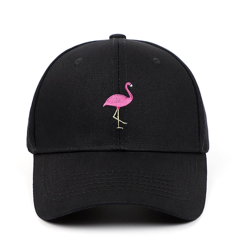 Cotton Baseball Cap Flamingo Stickerei Verstellbarer Sonnenhut Sommer Outdoor Sport Freizeit Kopfbedeckung Für Damen Herren