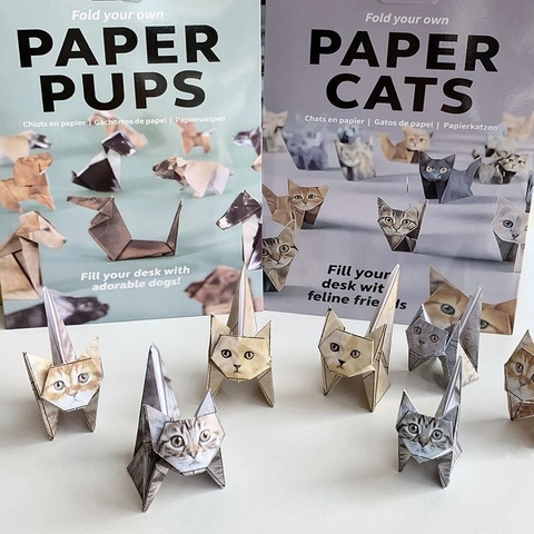 DIY Paper Origami Set Realistic Cat Dog Pattern Folding Art Craft Kit For Kids And Adults Creative Educational Toys