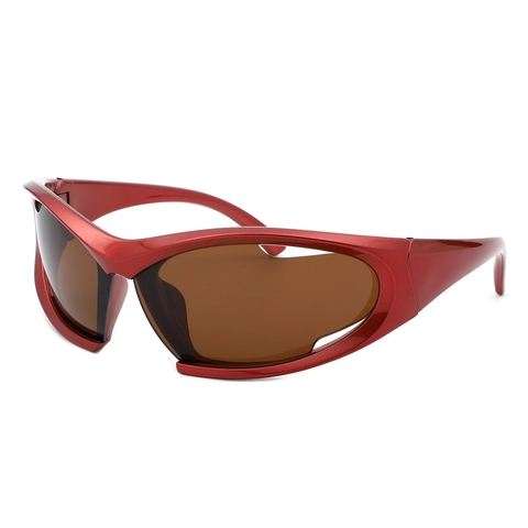 Occhiali Da Sole Sportivi Avvolgenti Futuristico Y2K Steampunk Montatura PC Protezione UV400 Moda Ciclismo Unisex
