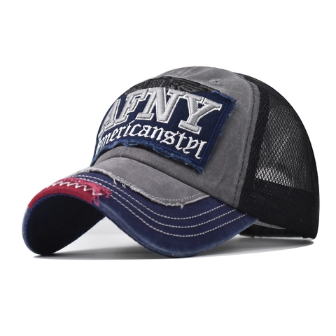 Cappello Da Baseball In Cotone Lavato Vintage Trucker In Rete Distressed Regolabile Protezione Solare Sport All Aperto Uomo Donna