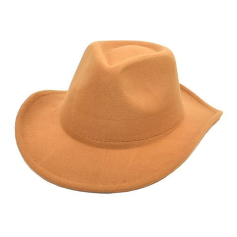 Cappello Da Cowboy Western Vintage Feltro Di Lana Tesa Larga Fedora Tinta Unita Allaperto Viaggio Stile Classico Uomini Donne
