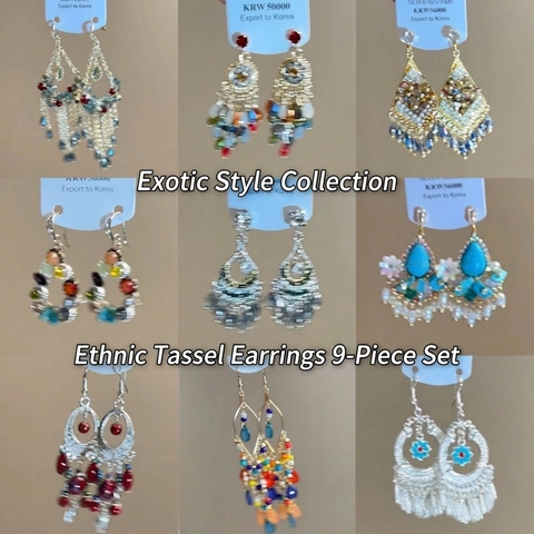 Boheemse Kwastje Hangende Oorbellen Dames Met 925 Sterling Zilveren Oorknopje Koper Rhinestone Kristal Etnische Stijl