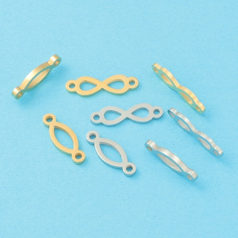 Infinity Symbol Connectors 304 Stainless Steel Mirror Polished Infinite Loop Links For DIY Jewelry Making Findings