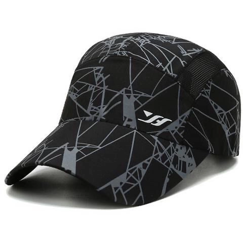 Baseball Cap Quick Drying Cotton Polyester Mesh Breathable Sun Protection Outdoor Sports Geometric Pattern Unisex Adjustable