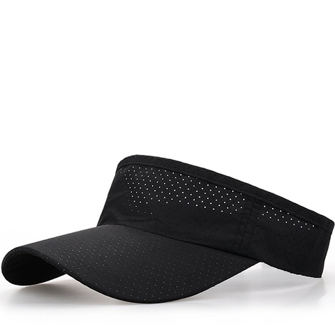 Visera De Sol De Techo Vacío Gorra Transpirable De Algodón De Malla Secado Rápido Sombrero Deportivo Al Aire Libre Ajustable
