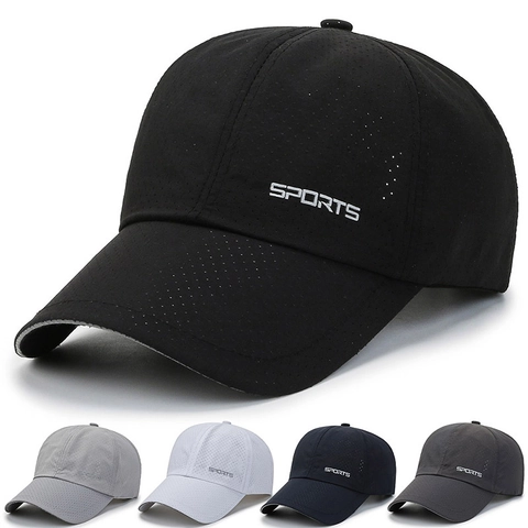 Schnell Trocknende Sport Baseballkappe Mesh Atmungsaktiv Reflektierend Outdoor Laufen Sonnenschutz Hut Für Herren Damen