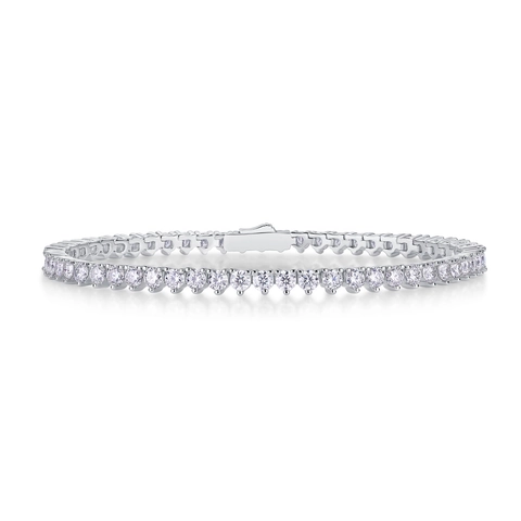 925 Sterling Silver Moissanite Tennis Bracelet And Necklace Round Cut Moissanite Fine Jewelry For Women Sparkling Gift